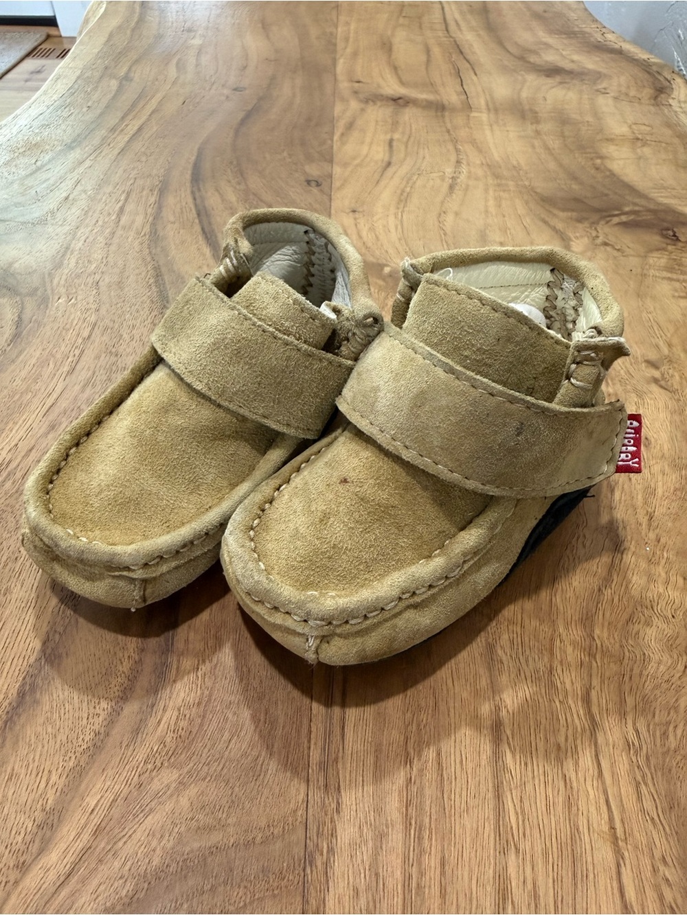 Toddler all-leather Moccasin shoe - Tan